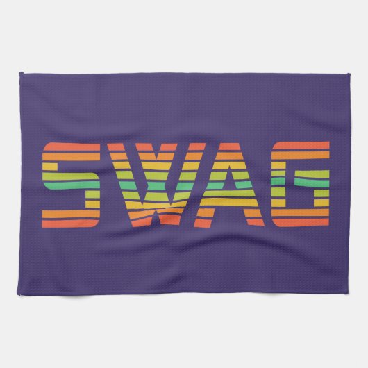 Serviette de cuisine SWAG personnalisée (Horizontal)