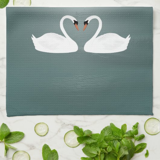 Serviette de cuisine Swans (Plié)