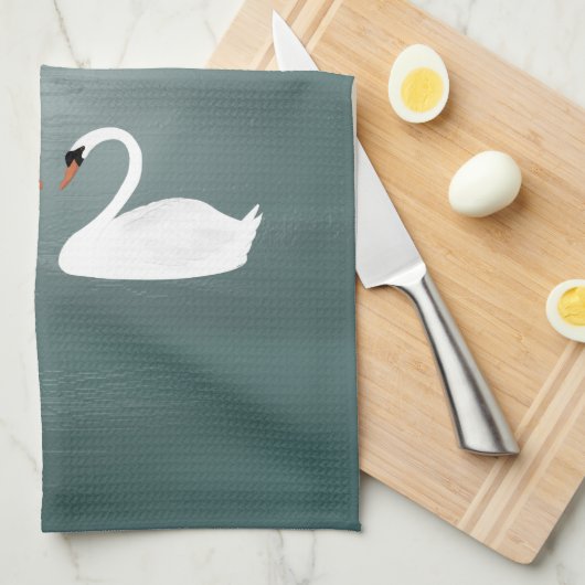 Serviette de cuisine Swans (Quart Plié)