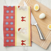Serviette de cuisine Teddy Noël (Quart Plié)