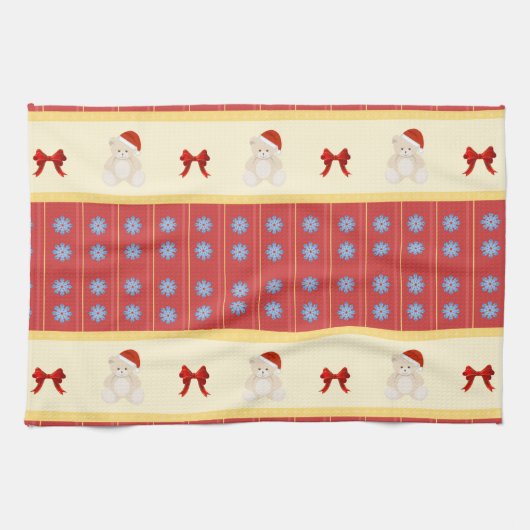 Serviette de cuisine Teddy Noël (Horizontal)