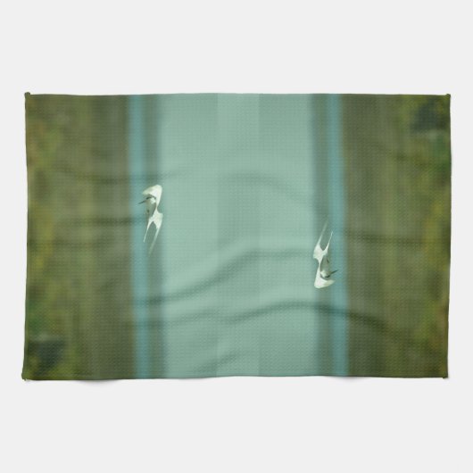 Serviette de cuisine - Tern en vol (Horizontal)