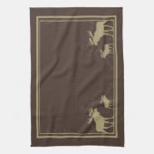 Serviette de cuisine tourbée d'orignal brun rustiq (Vertical)