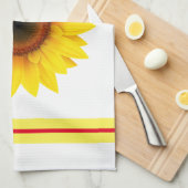 Serviette de cuisine tournesol (Quart Plié)