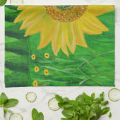 Serviette de cuisine tournesol (Plié)