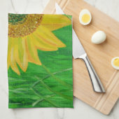 Serviette de cuisine tournesol (Quart Plié)