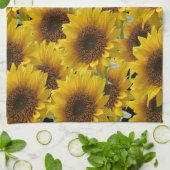 Serviette de cuisine tournesol (Plié)