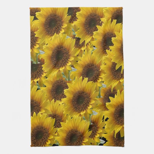 Serviette de cuisine tournesol (Vertical)