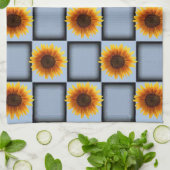 Serviette de cuisine tournesol (Plié)