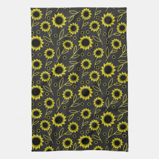 Serviette de cuisine tournesol (Vertical)