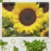 Serviette de cuisine tournesol (Plié)