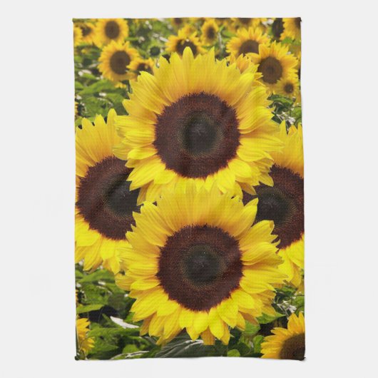 Serviette de cuisine tournesol (Vertical)