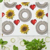Serviette de cuisine tournesol (Plié)
