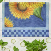 Serviette de cuisine tournesol (Plié)