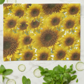 Serviette de cuisine tournesol (Plié)