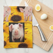 Serviette de cuisine Tournesol Cochon (Quart Plié)
