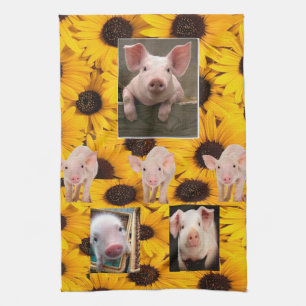 Serviette de cuisine Tournesol Cochon