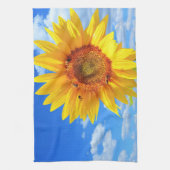 Serviette de cuisine tournesol et abeilles (Vertical)
