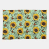 Serviette de cuisine Tournesol Papillon (Horizontal)