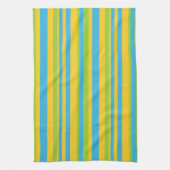 Serviette de cuisine : Trappe jaune turquoise (Vertical)