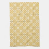 Serviette de cuisine - treillis tissé en jaune (Vertical)