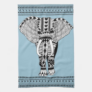 Serviette de cuisine tribale d'éléphant