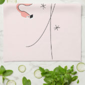 Serviette de cuisine Trio Rose Flamants 3 (Plié)