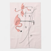 Serviette de cuisine Trio Rose Flamants 3 (Vertical)