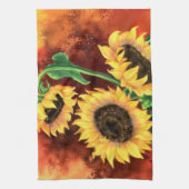 Serviette de cuisine trois tournesols (Vertical)