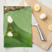 Serviette de cuisine Tropical Iridescente Green Bu (Quart Plié)