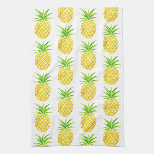 Serviette de cuisine tropicale d'aquarelle (Vertical)