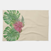 Serviette de cuisine tropicale de fleur de (Horizontal)