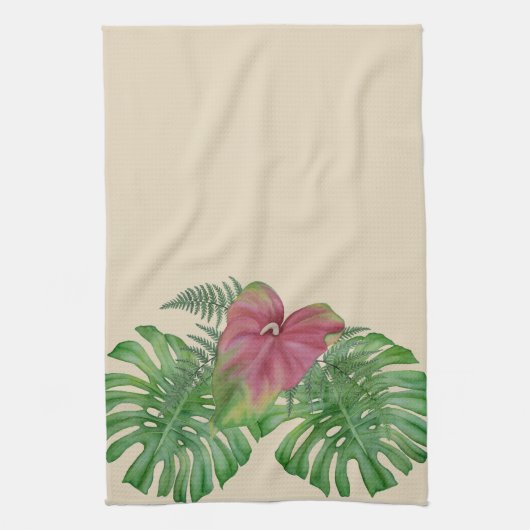 Serviette de cuisine tropicale de fleur de (Vertical)