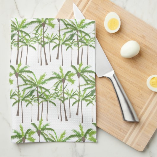 Serviette de cuisine tropicale Palm Tree (Quart Plié)