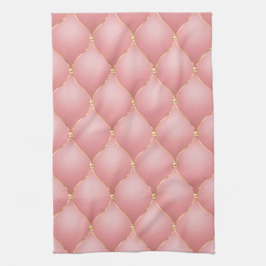 Serviette de cuisine Tufted Diamonds or rose (Vertical)