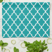 Serviette de cuisine turquoise de Quatrefoil (Plié)