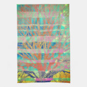 Serviette de cuisine turquoise et multicolore (Vertical)