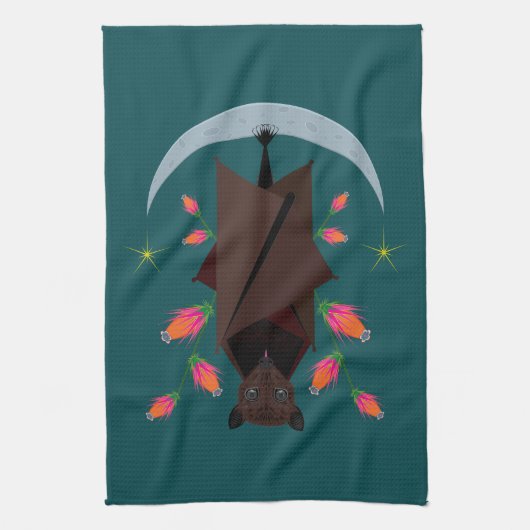 Serviette de cuisine Turquoise Fox volant (Vertical)