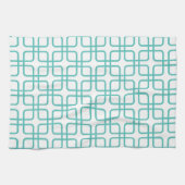 Serviette de cuisine \ turquoise géométriques (Horizontal)