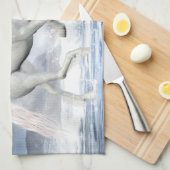 Serviette de cuisine Unicorne blanche (Quart Plié)