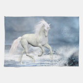 Serviette de cuisine Unicorne blanche (Horizontal)