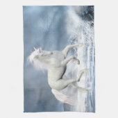 Serviette de cuisine Unicorne blanche (Vertical)
