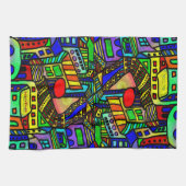 Serviette de cuisine urbaine de scène (Horizontal)
