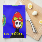 Serviette de cuisine urbaine de visages (Quart Plié)