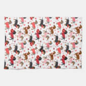 Serviette de cuisine Valentine Dachshund (Horizontal)