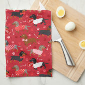 Serviette de cuisine Valentine Dachshund (Quart Plié)