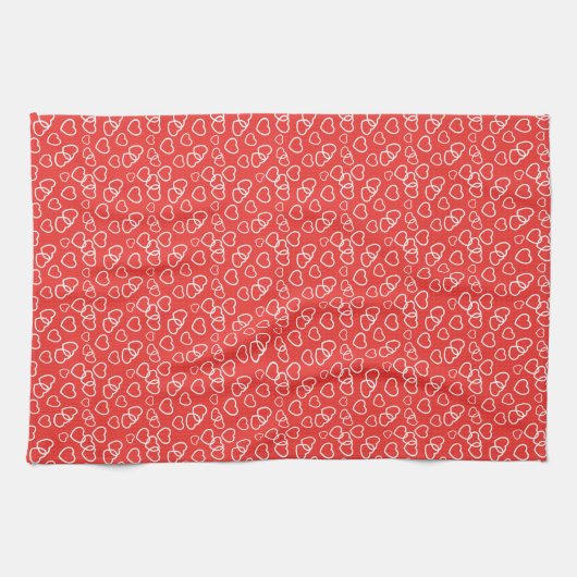 Serviette de cuisine Valentine Hearts (Horizontal)