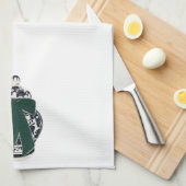 Serviette de cuisine Vase Vase Bow Vert (Quart Plié)