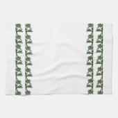 Serviette de cuisine - Vert Angle Feuille de fer (Horizontal)