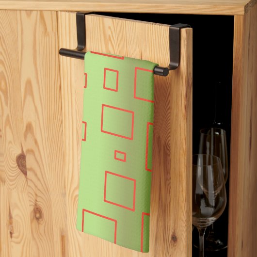 Serviette de cuisine verte (Pliage en tiers)